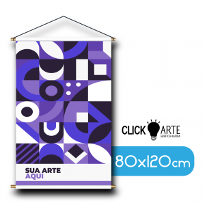 BANNER 80x120 Lona Front Light 440g Banner de lona 4x0 Brilho Madeira e cordinha Impressão frente
