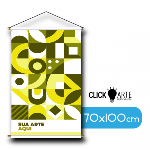 BANNER 70x100 Lona Front Light 440g Banner de lona 4x0 Brilho Madeira e cordinha Impressão frente